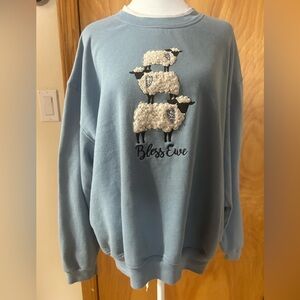 Blue Sheep Graphic Women's Top